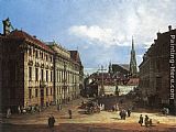 Bernardo Bellotto Canvas Paintings - Vienna, the Lobkowitzplatz